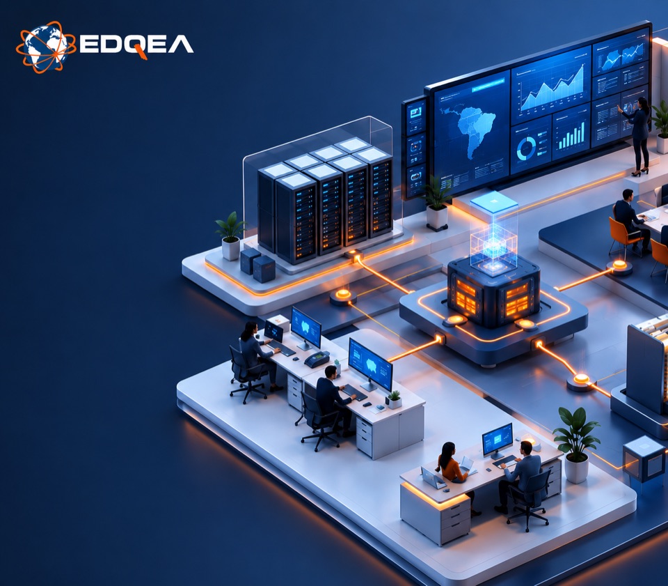 Postos de trabalho e infraestrutura de servidores equipados pela EDQEA